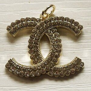 Large Gold & CZ Charm